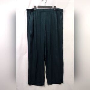 Haven Well Within Wide-Leg Pants Womens XL Green Lagenlook Boho Retro Minimalist